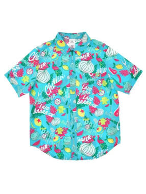 Disney Summer Splash Toy Story Button-Down Stretch Shirt Men's Size LARGE